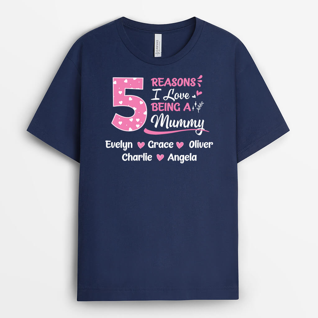 2220AUK2 personalised reasons i really love being grandma mummy t shirt