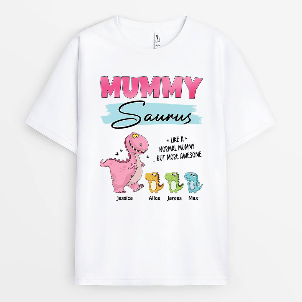 2224AUK1 personalised mummysaurus t shirt