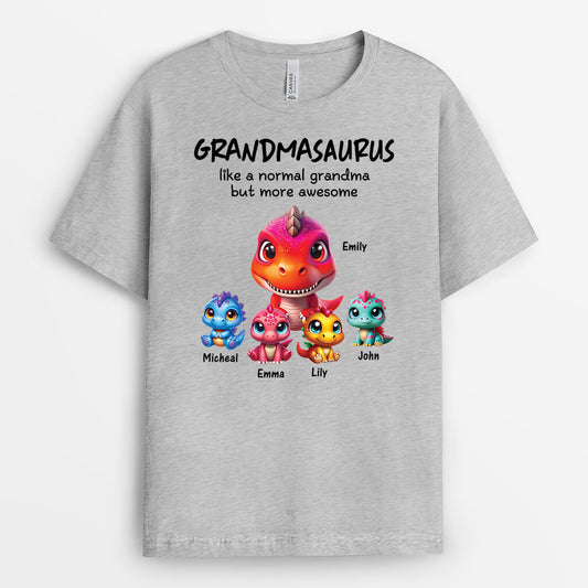 2227AUK2 personalised daddysaurus like normal but cooler t shirt