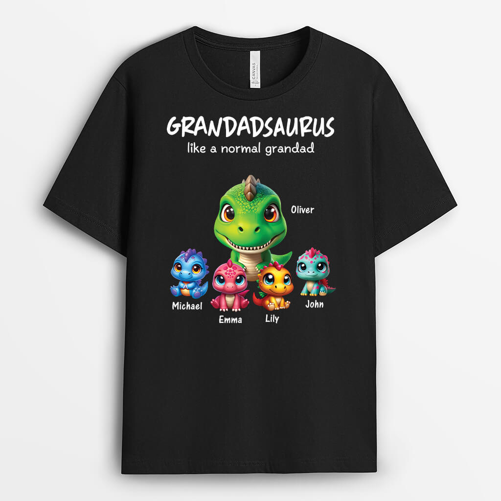 2227AUK2 personalised mommysaurus grandmasaurus like normal but cooler t shirt