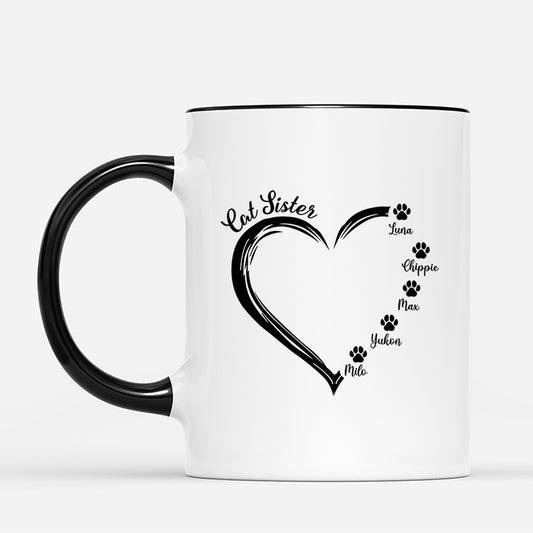 2229MUS2 personalized dog mom gifts dog coffee mugs with pawprints 2229M8M7C
