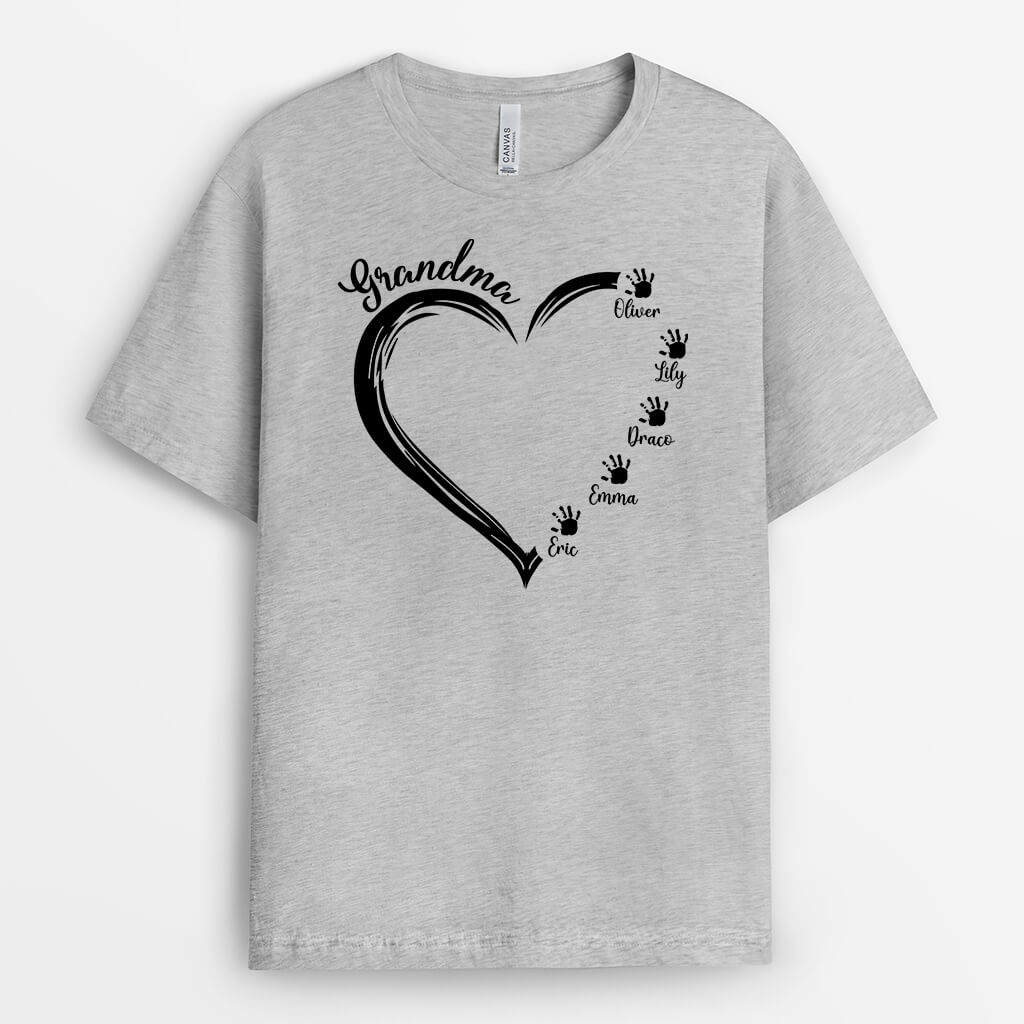 2233AUK1 personalised mummy with heart t shirt