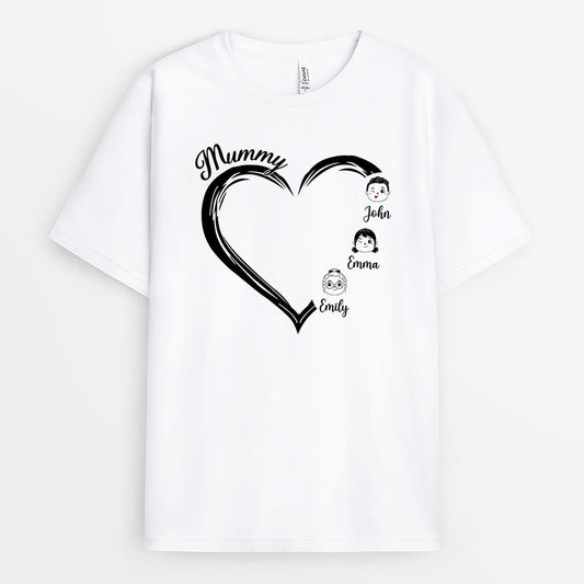 2234AUK2 personalised mummy heart t shirt