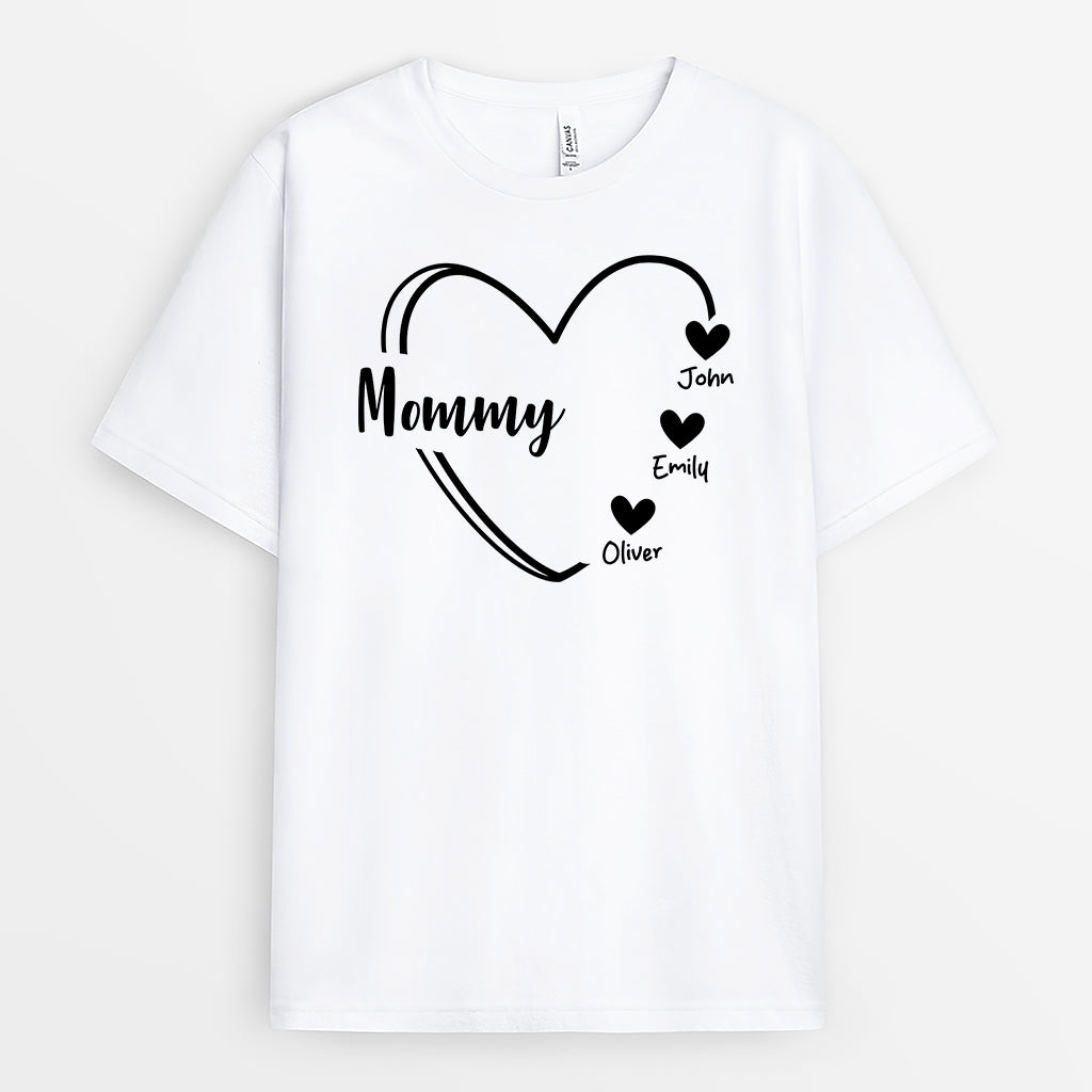 2235AUS1 personalised mama with heart t shirt