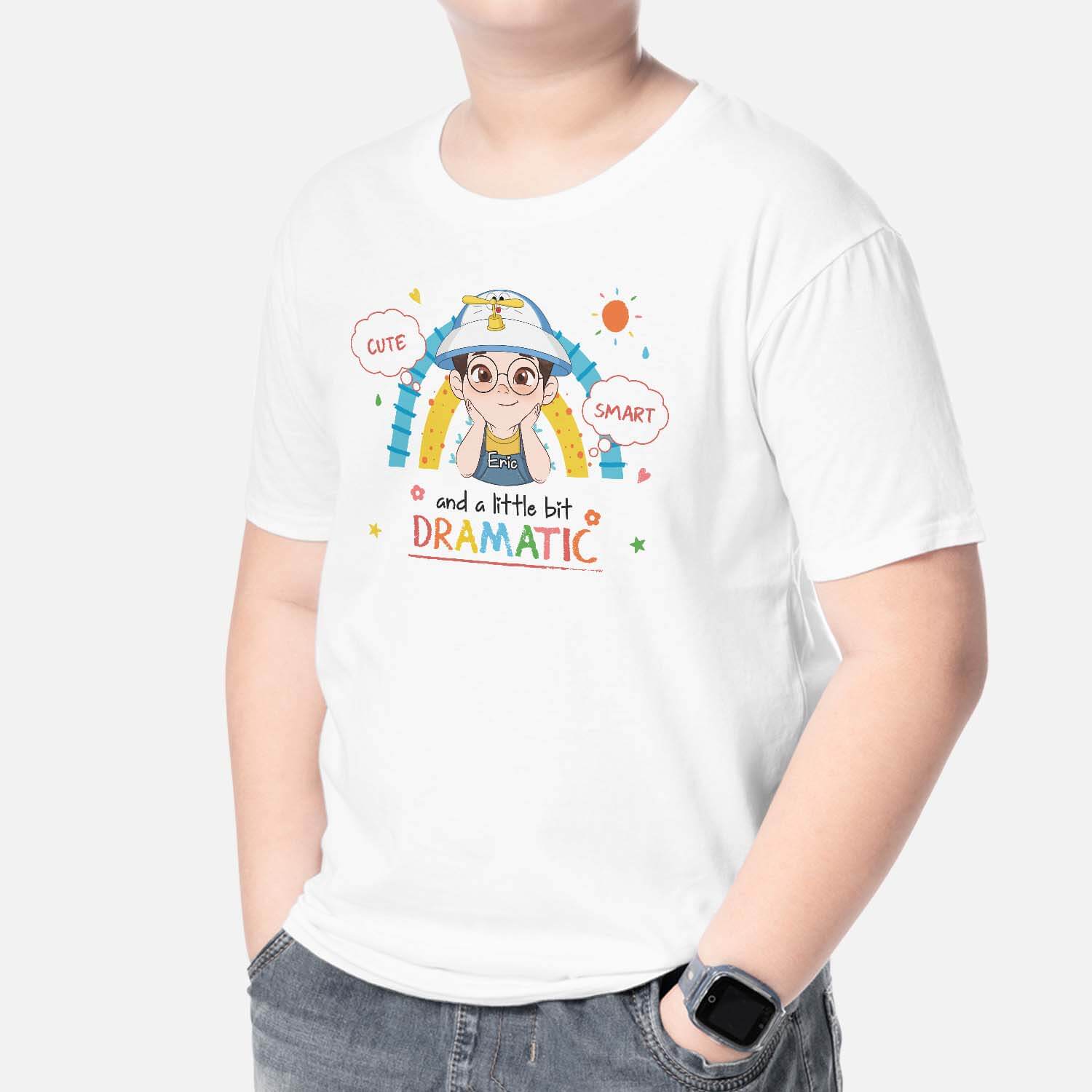 2238AUK2 personalised cute smart dramatic kid t shirt