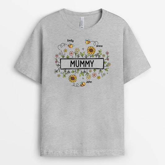 2247AUK2 personalised best grandma with her bees t shirt