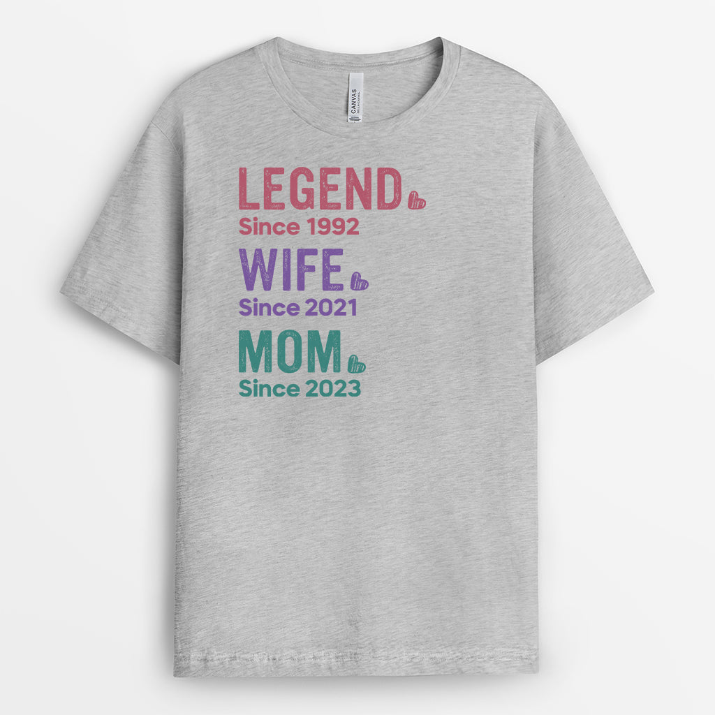 2250AUS2 personalised best legend wife mummy and grandma since t shirt_90d94232 b777 463d 9007 929a49d5bc92