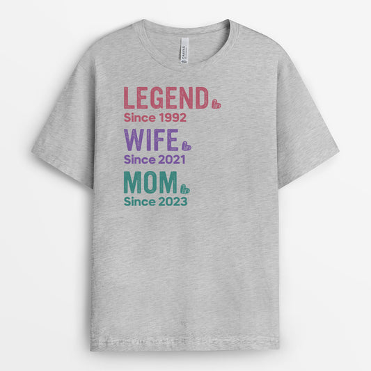 2250AUS2 personalised best legend wife mummy and grandma since t shirt_90d94232 b777 463d 9007 929a49d5bc92