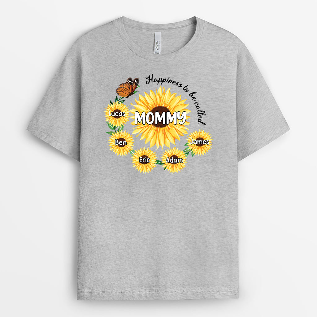 2251AUS2 personalised best happiness is being a grandma t shirt