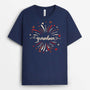 2255AUK2 personalised best mami firework flower t shirt