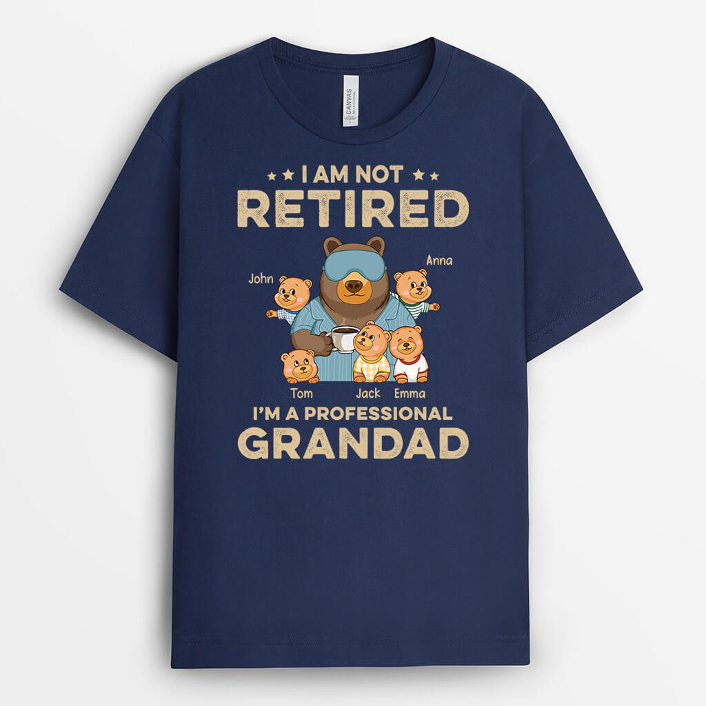 2258AUK1 personalised a professional grandpa sleepshirt bear t shirt