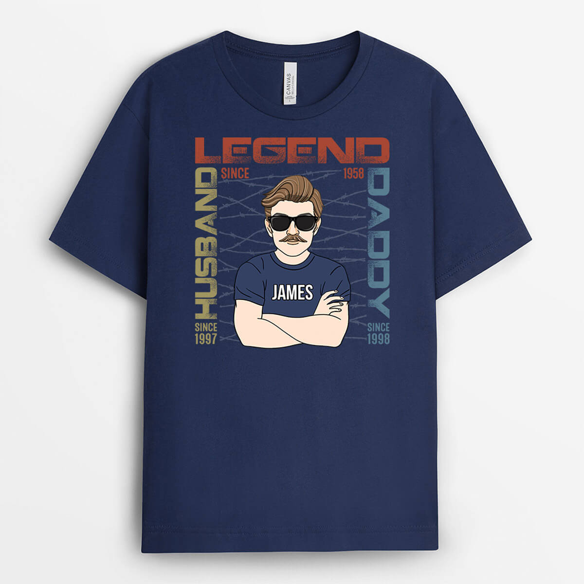 2275AUK2 personalised the best legend t shirt