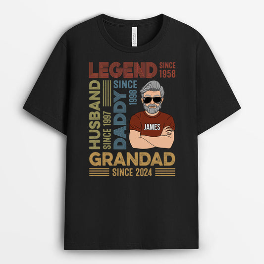 2277AUK1 personalised best legend t shirt