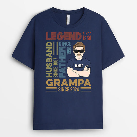 2277AUK2 personalised best legend t shirt