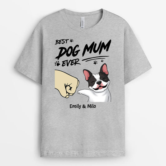 2279AUK2 personalised best dog dad dog mummy ever t shirt