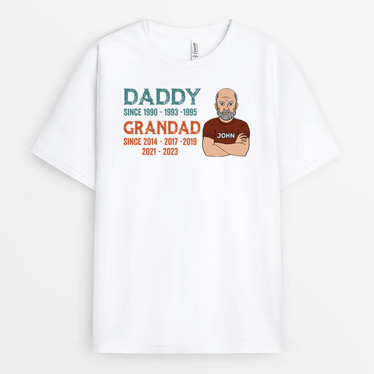 2285AUK1 personalised best dad grandad t shirt