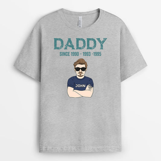 2285AUK2 personalised best dad grandad t shirt