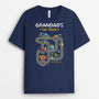 2289AUK1 personalised dad grandads car track t shirt