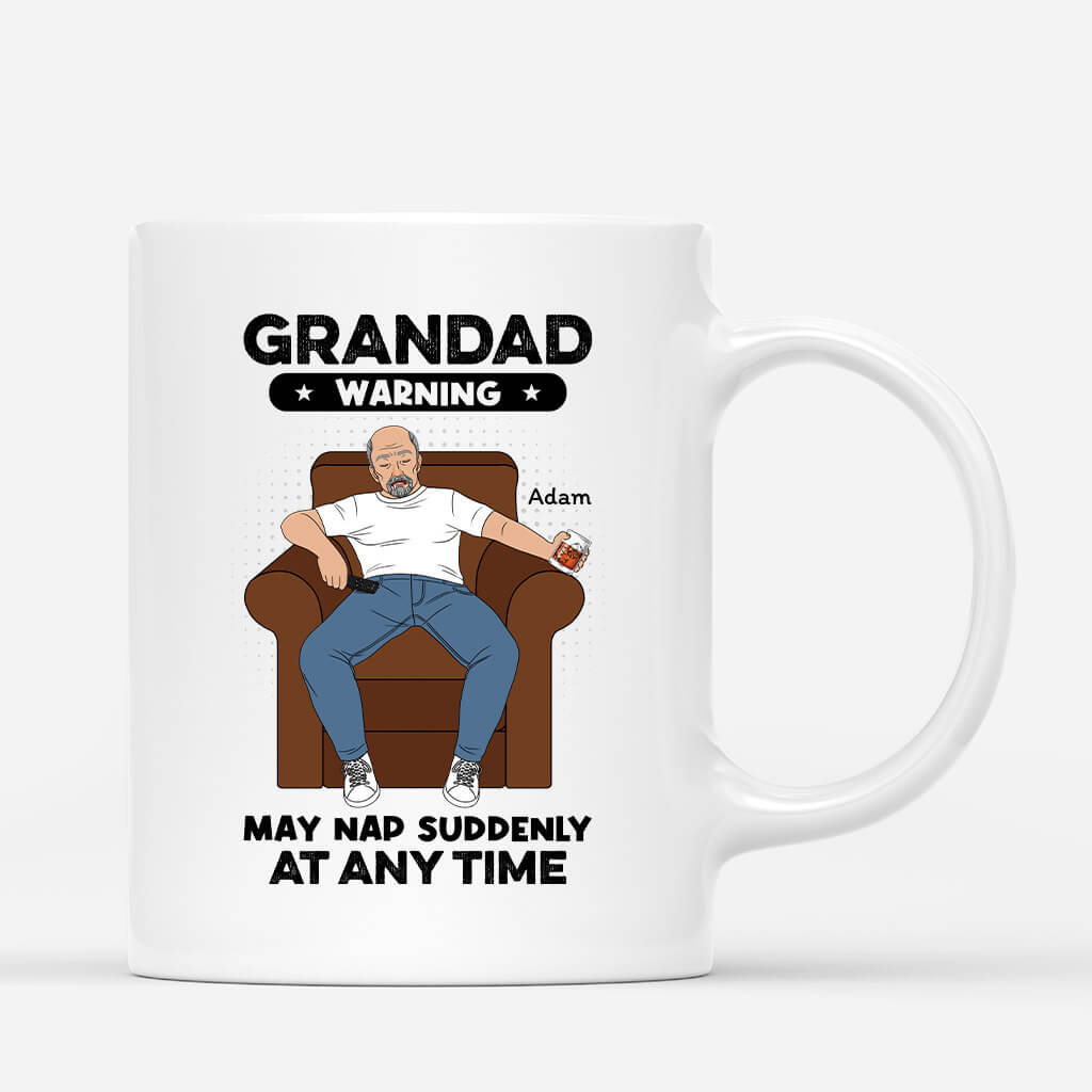 2292MUK1 grandad warning mug  personalised gifts for grandad