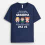 2295AUK2 personalised youre lucky to be my daddy because no one loves you like us t shirt