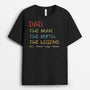 2296AUK1 personalised the best dad the man the myth the legend t shirt