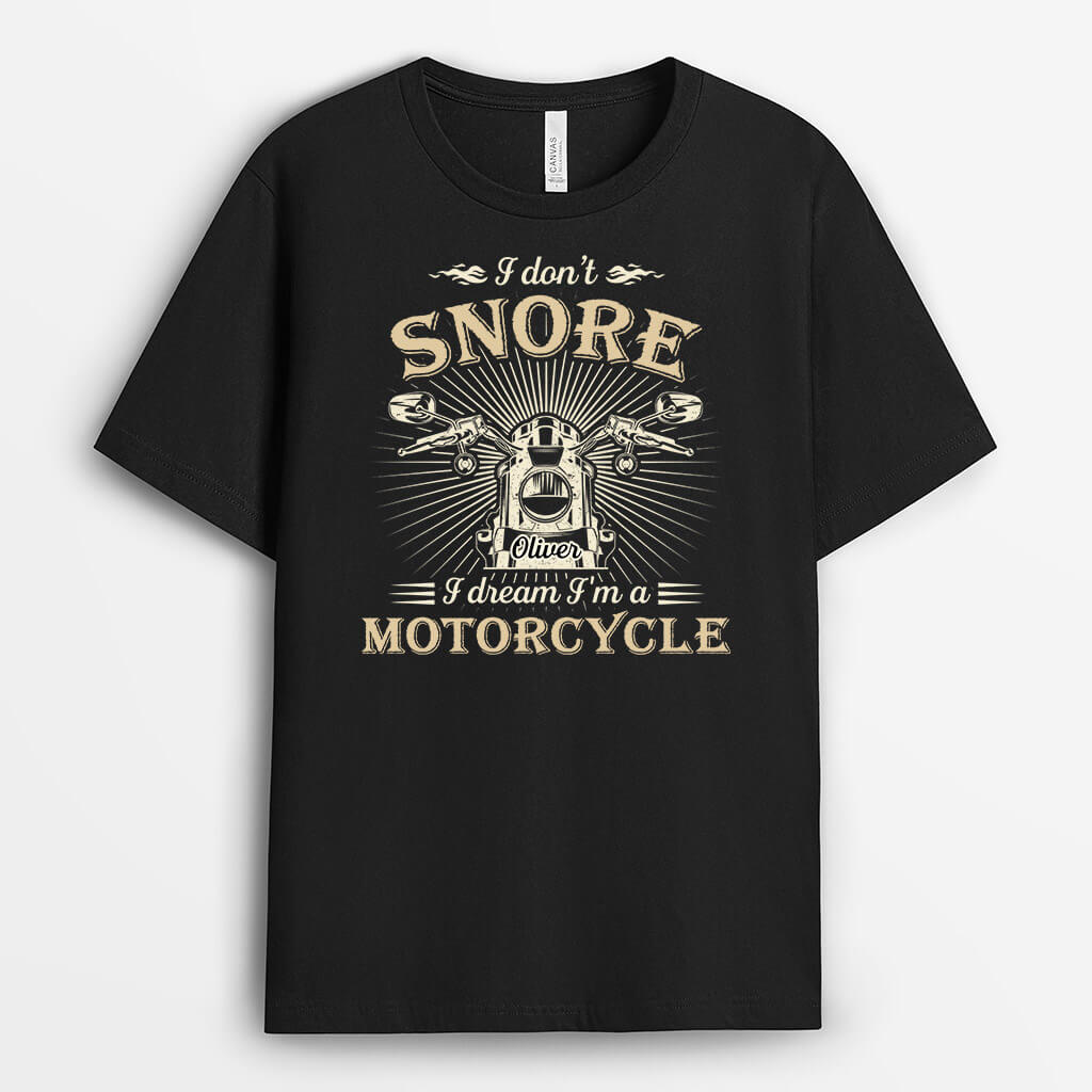 2299AUK1 personalised i dream im a motorcycle t shirt