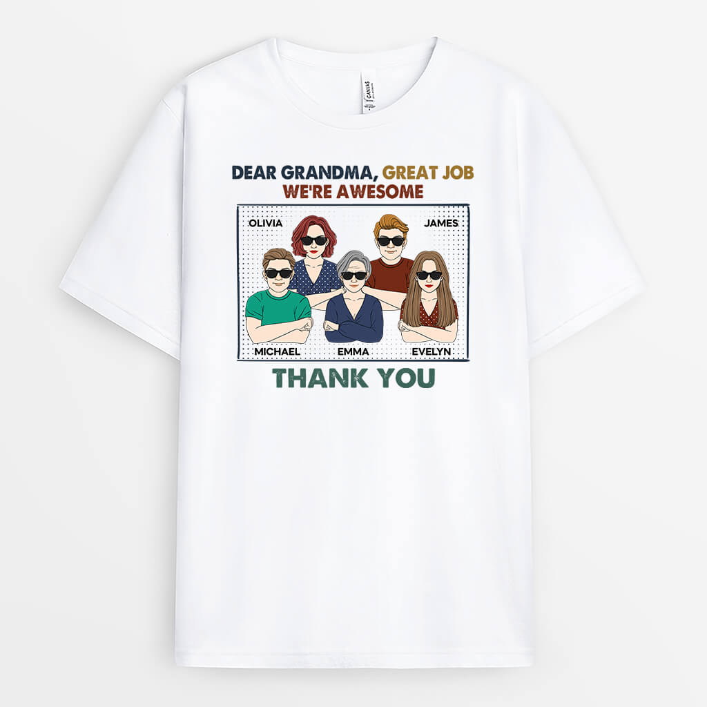 2302AUK2 personalised dear daddy great job were awesome thank you t shirt