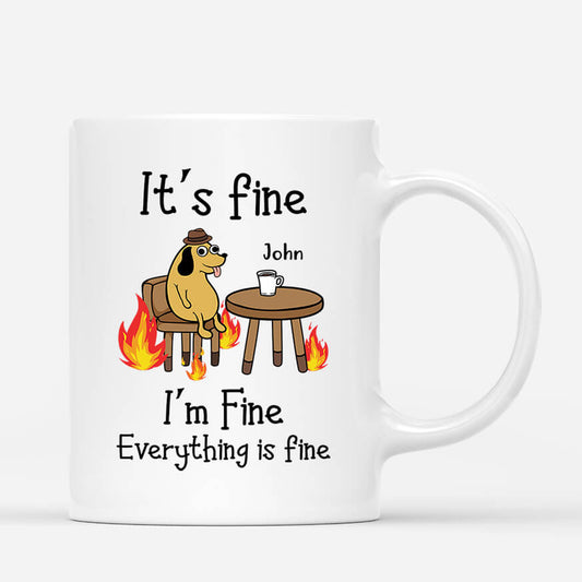 2304MUK1 personalised its fine im fine everything is fine mug