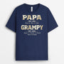 2315AUK2 personalised best papa and papi t shirt