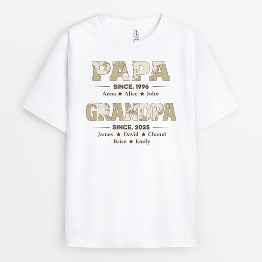 2315AUS1 personalized fathers day gifts dad est grandpa est shirt_ 2315A5T5B