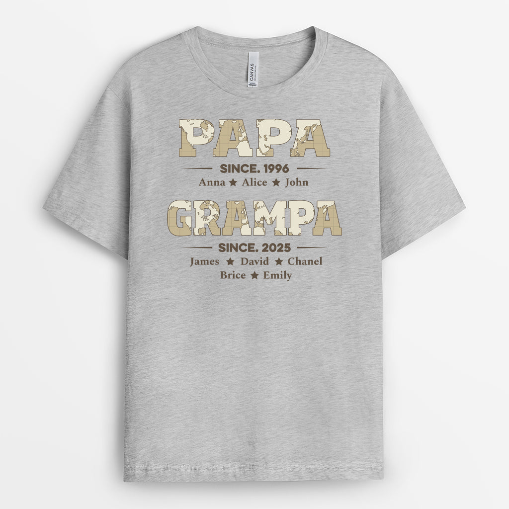 2315AUS2 personalized fathers day gifts dad est grandpa est shirt_ 2315A5T5B