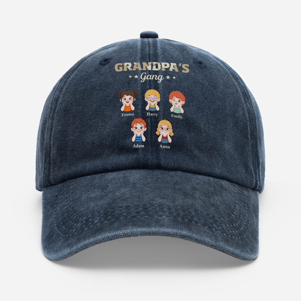 2317AUS1 grandpa gang washed cotton cap personalized gifts for grandpadad 2317ajse8b_fa058de6 dd37 4c11 ba26 3b445cac7561