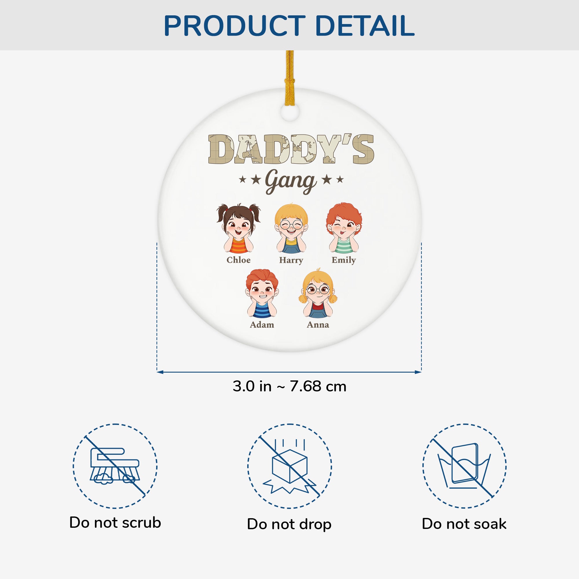 2317OUS3 personalized christmas gifts for dad ceramic xmas ornaments 2317OKM8B