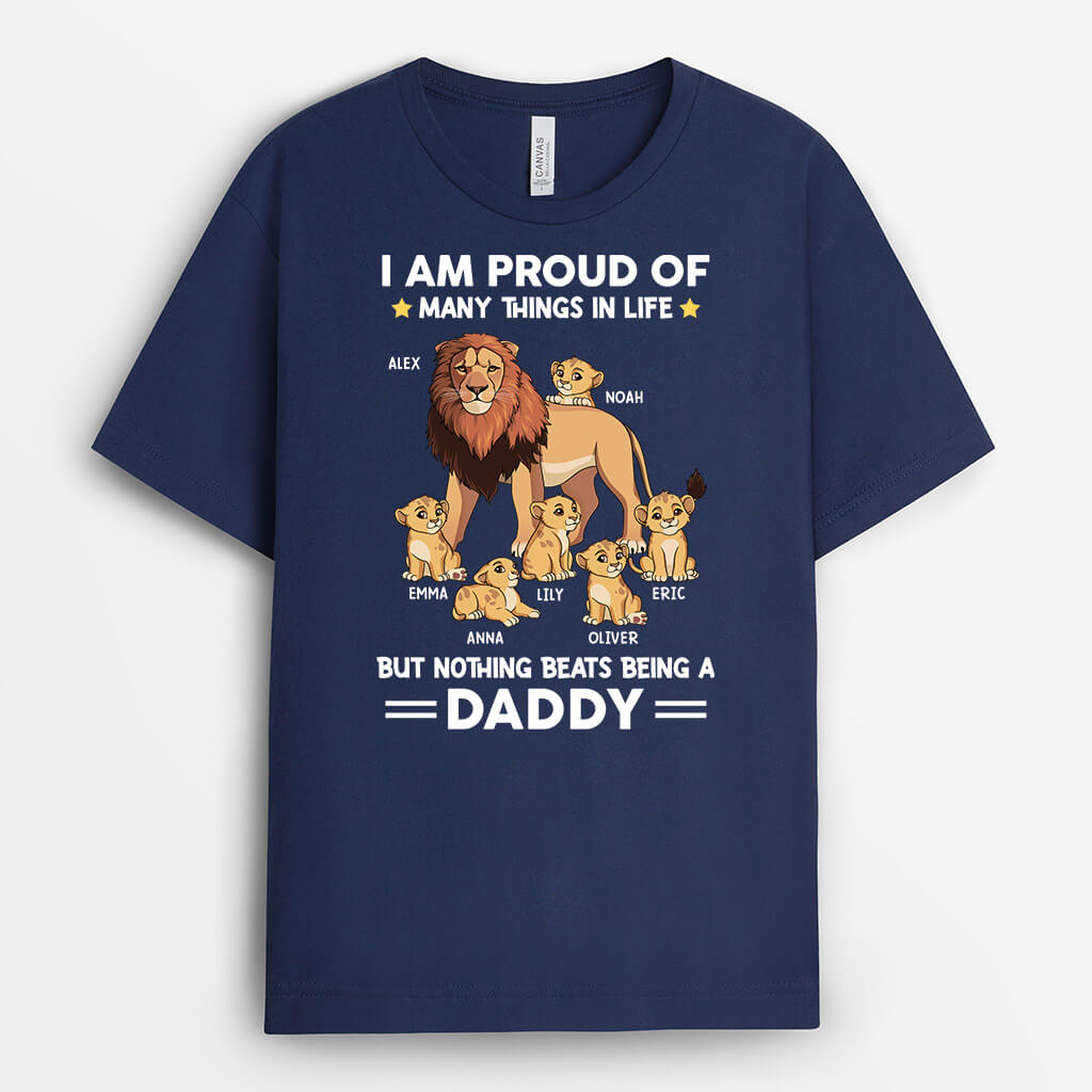 2324AUK1 personalised nothing beats being a daddy t shirt