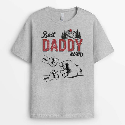 2328AUK1 personalised best dad ever t shirt