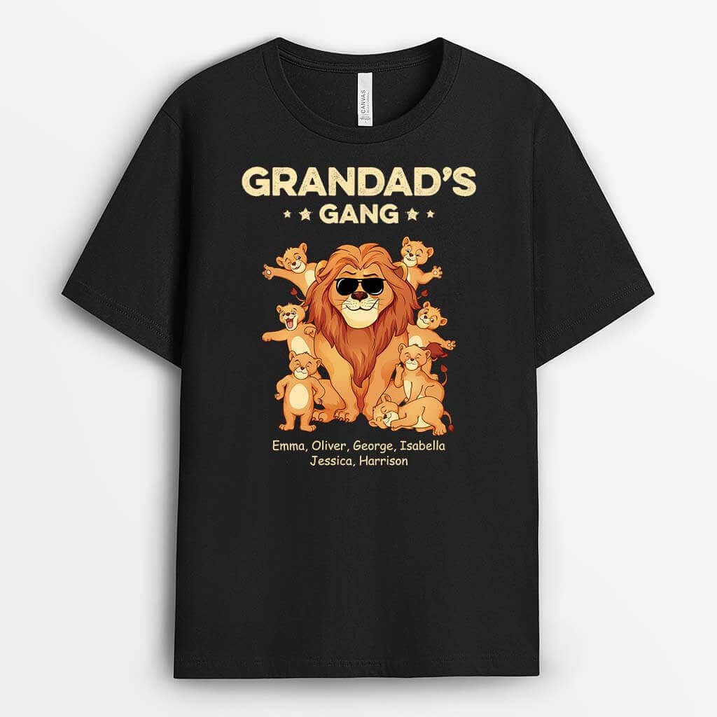 2338AUK1 personalised dad grandads gang t shirt