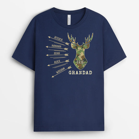 2340AUK2 personalised reindeer papa with arrows t shirt