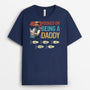 2349AUK2 personalised hooked on being a daddy t shirt