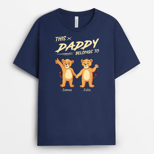 2354AUK2 personalised this dad grandpa belongs to lions t shirt