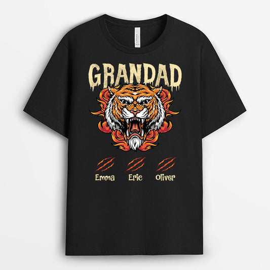 2357AUK1 personalised wild dad roaring t shirt