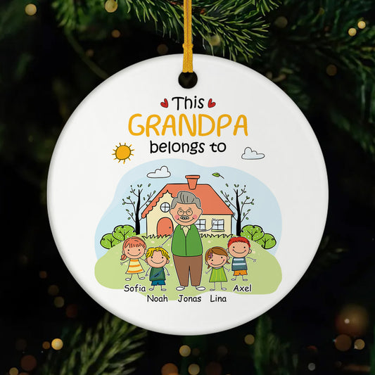2361OUS1 ceramic ornaments with grandkids names_ custom xmas gifts for grandparents 2361O6L5B