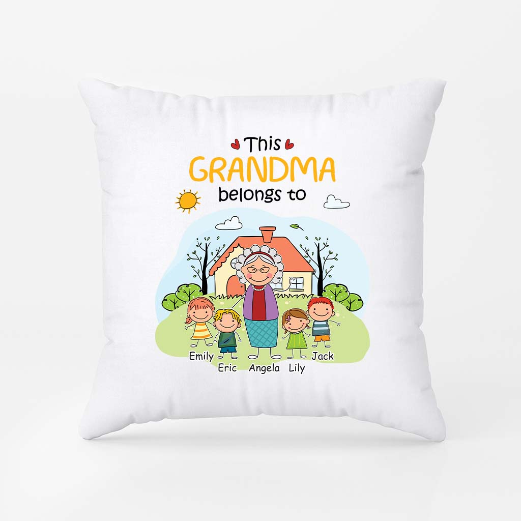 2361PUS2 personalized pillow with grandkids names_ gifts for grandparents 2361P6L5B