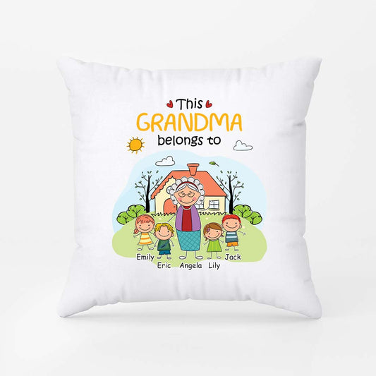 2361PUS2 personalized pillow with grandkids names_ gifts for grandparents 2361P6L5B