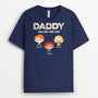 2363AUK1 personalised daddy since with kids t shirt