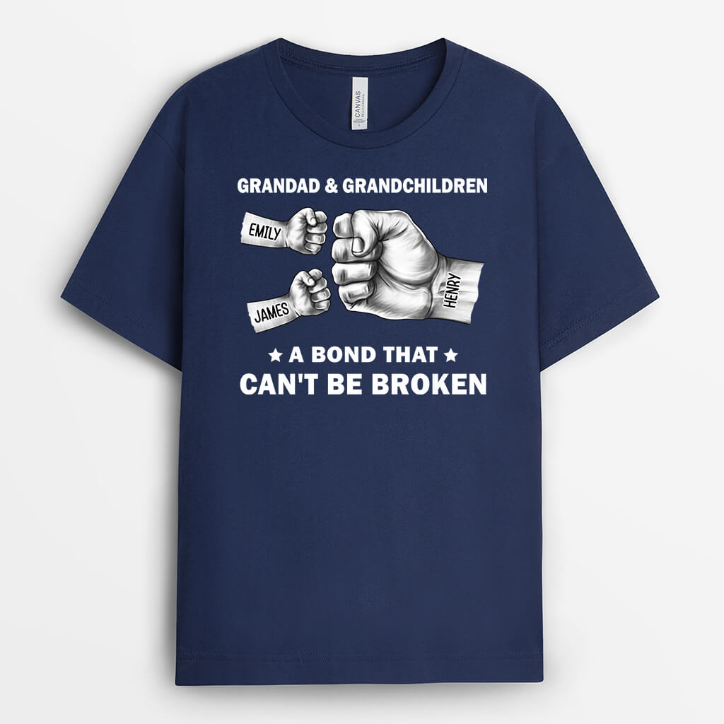 2364AUK2 personalised dad and children a bond that cant be broken t shirt_8423d16d 3443 47cc 8d63 7e810e3cc309