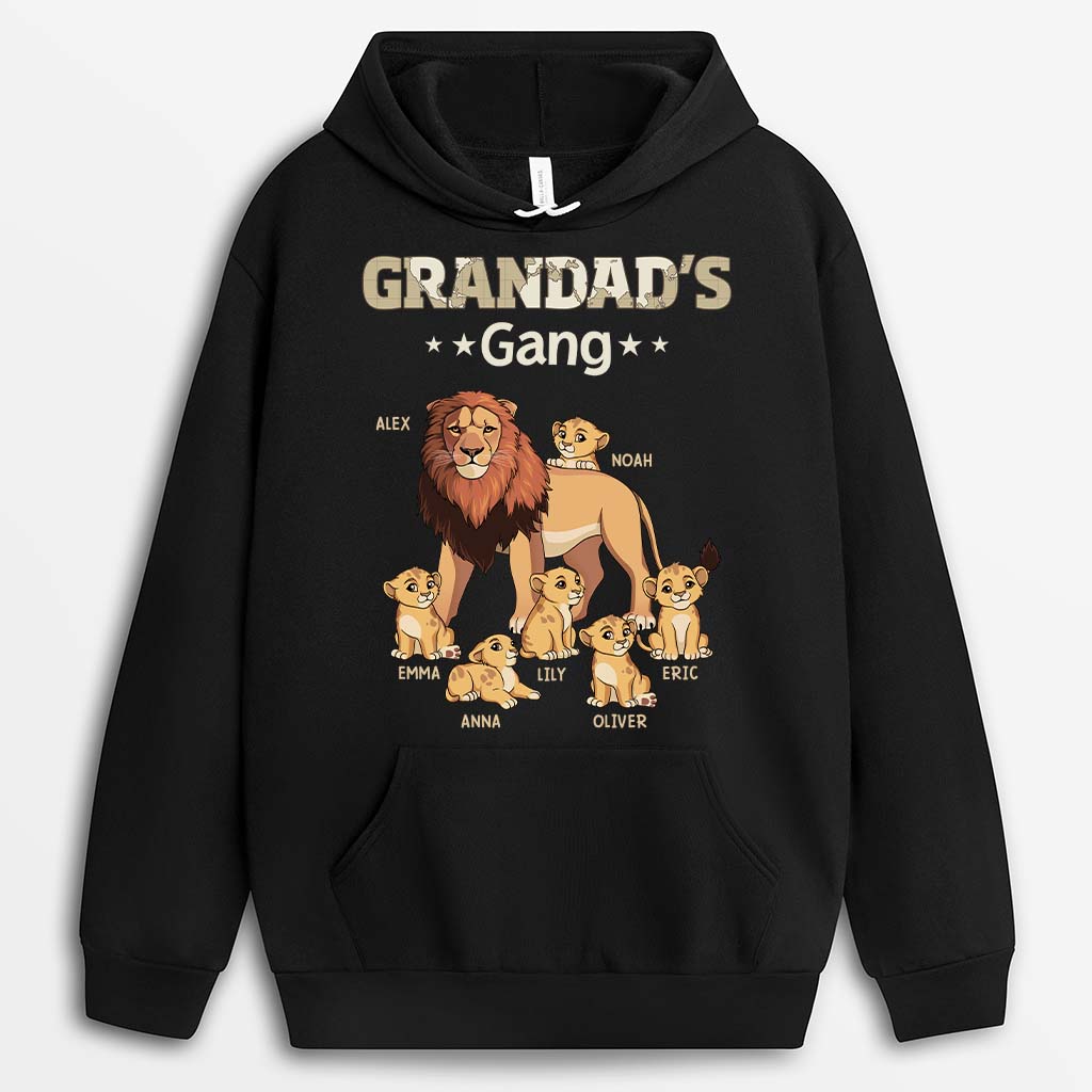 2366AUS1 personalized daddy with lion gangs t shirt