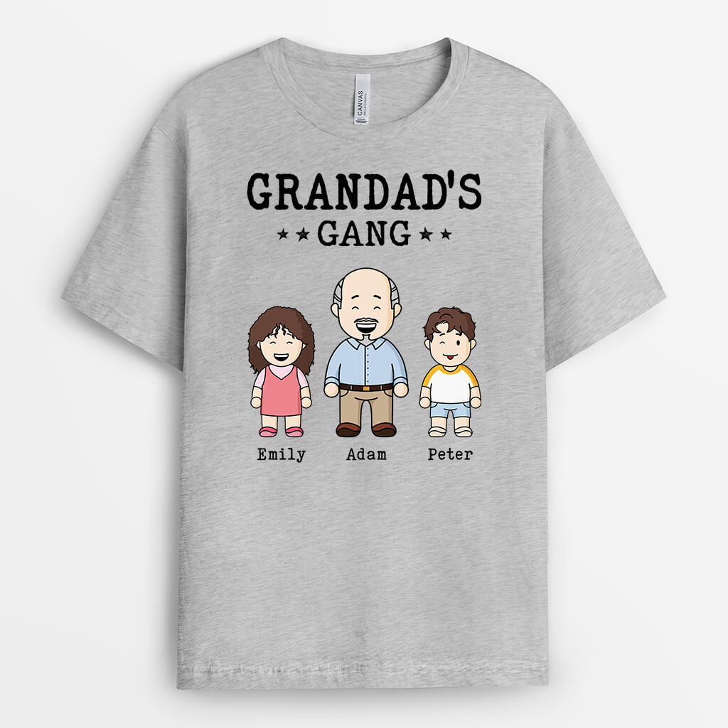 2371AUK1 personalised daddys gang lego t shirt