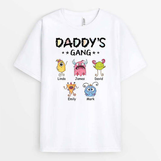 2380AUK1 personalised daddy grandads gang animal monster t shirt