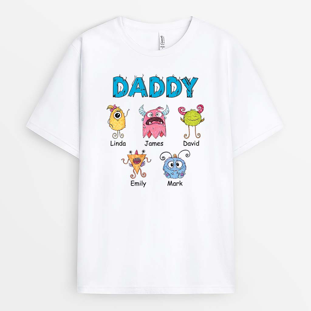 2381AUK1 personalised daddy grandad animal monster t shirt