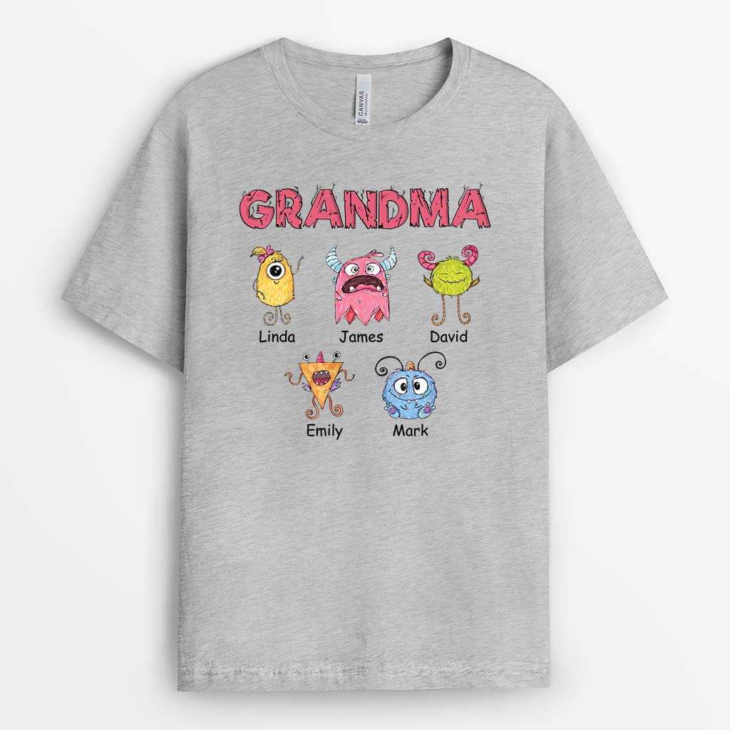 2381AUK2 personalised daddy grandad animal monster t shirt